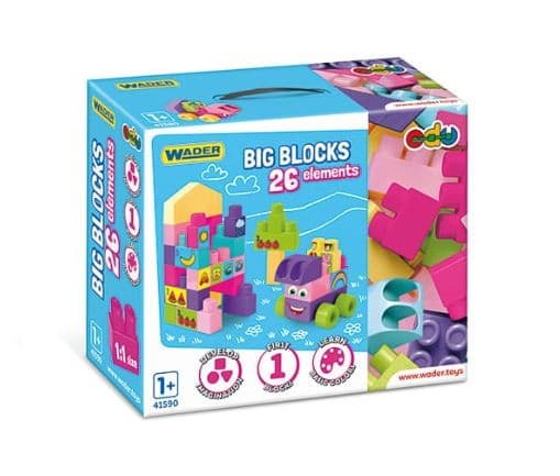 Vadefugl BLOCKI STORE BLOKKER ROSA 26 stk. + WADER-KLISTREMERKER 41590