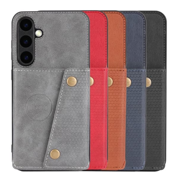 Samsung Galaxy S24 - Exklusivt Retroinspirerat Plånboksfodral i Läder