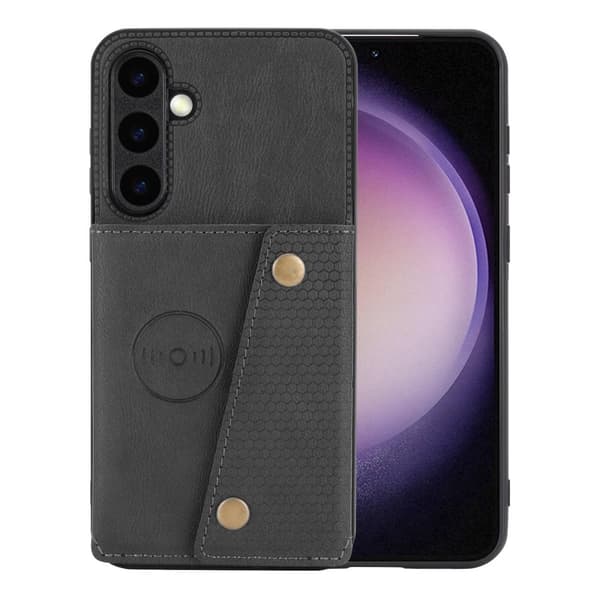 Samsung Galaxy S24 - Exklusivt Retroinspirerat Plånboksfodral i Läder