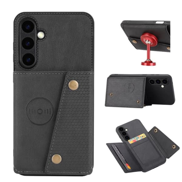 Samsung Galaxy S24 - Exklusivt Retroinspirerat Plånboksfodral i Läder