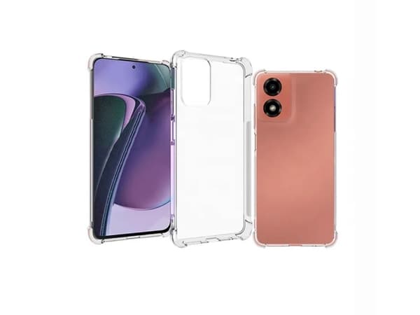 Insmat Impact - Baksidedeksel for mobiltelefon - termoplast-polyuretan (TPU), polykarbonat - blank - for Motorola Moto G04
