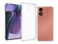 Miniatyrbilde 1 av 3: Insmat Impact - Baksidedeksel for mobiltelefon - termoplast-polyuretan (TPU), polykarbonat - blank - for Motorola Moto G04