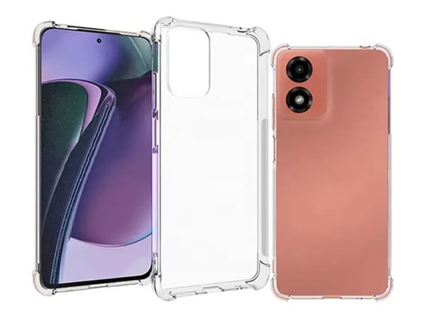 Insmat Impact - Baksidedeksel for mobiltelefon - termoplast-polyuretan (TPU), polykarbonat - blank - for Motorola Moto G04