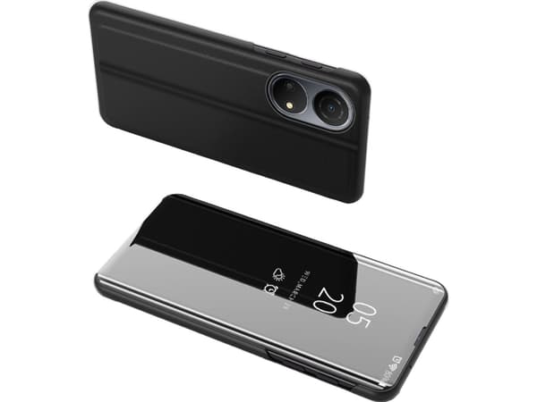 Hurtel Clear View Case etui Honor X7 / Honor Play 30 Plus pokrowiec z klapką czarne