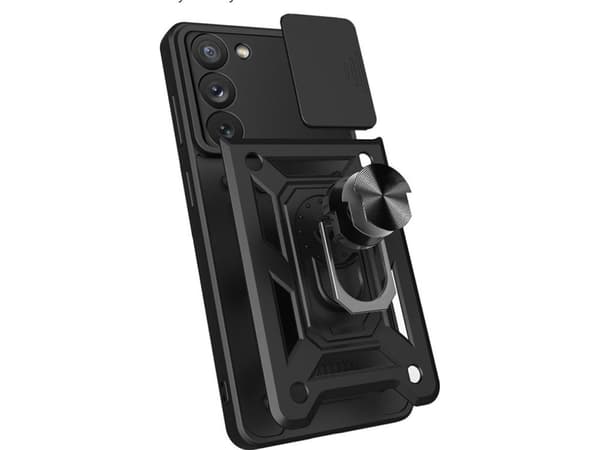 Hurtel Hybrid Armor Camshield fodral för Samsung Galaxy S23 fodral med kameraskydd blå