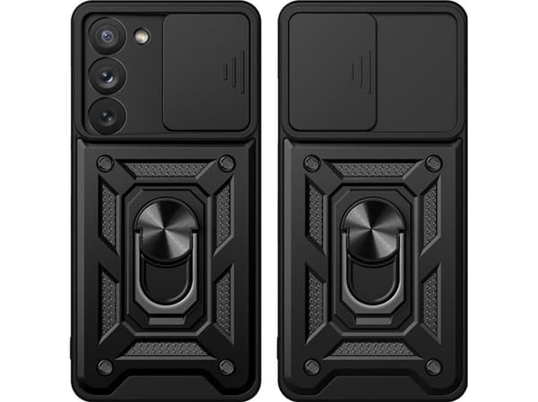 Hurtel Hybrid Armor Camshield fodral för Samsung Galaxy S23 fodral med kameraskydd blå