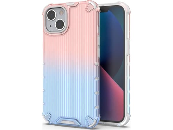 Hurtel Ombre Protect Case iPhone 13 panssaroitu tapauksessa vaaleanpunainen ja sininen