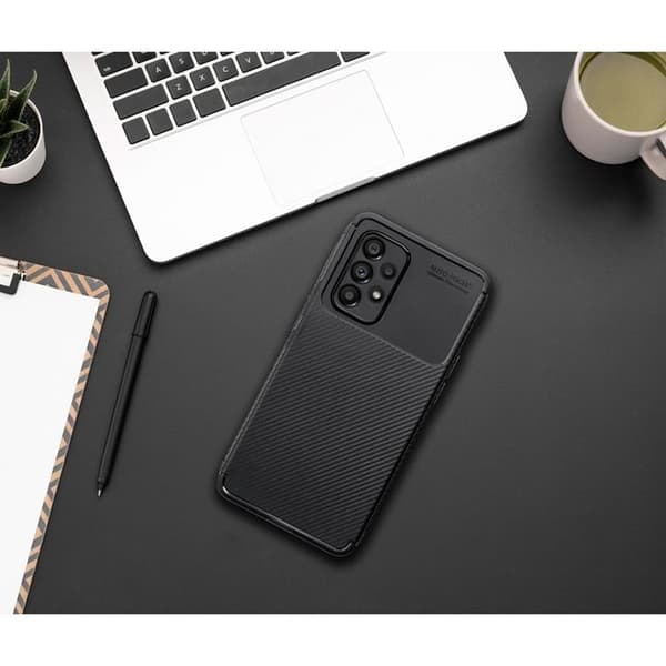Galaxy A05s Mobilskal Carbon Premium - Svart