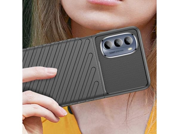 Hurtel Thunder Case fodral för Motorola Moto G62 5G silikonpansrat fodral sort