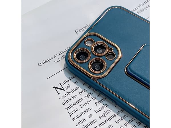 Hurtel New Kickstand Case-deksel til iPhone 12 Pro med stativ, svart