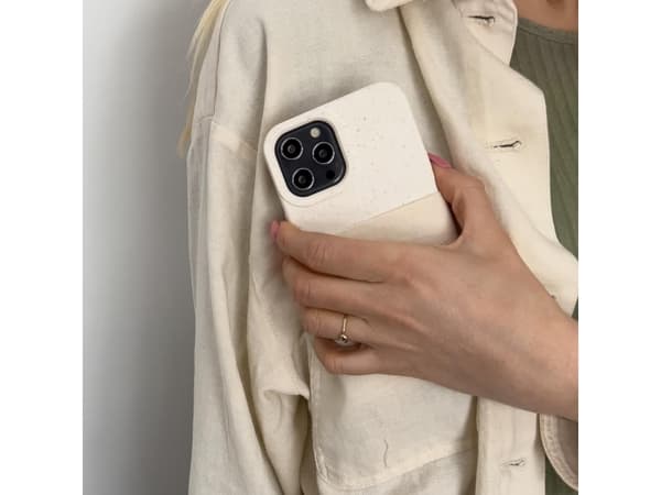 Hurtel Eco Case iPhone 14 Plus-deksel, silikon, nedbrytbart deksel, gul