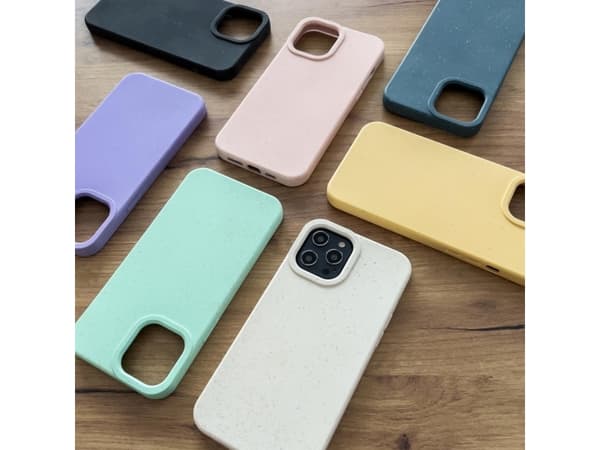 Hurtel Eco Case iPhone 14 Plus-deksel, silikon, nedbrytbart deksel, gul