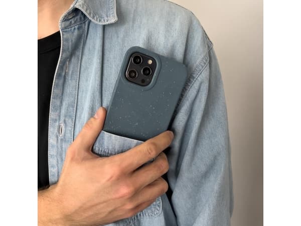 Hurtel Eco Case iPhone 14 Plus-deksel, silikon, nedbrytbart deksel, gul