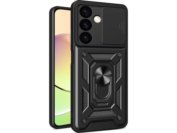 Hybrid Armor Camshield-deksel til Samsung Galaxy A05s pansret med kameradeksel - sort