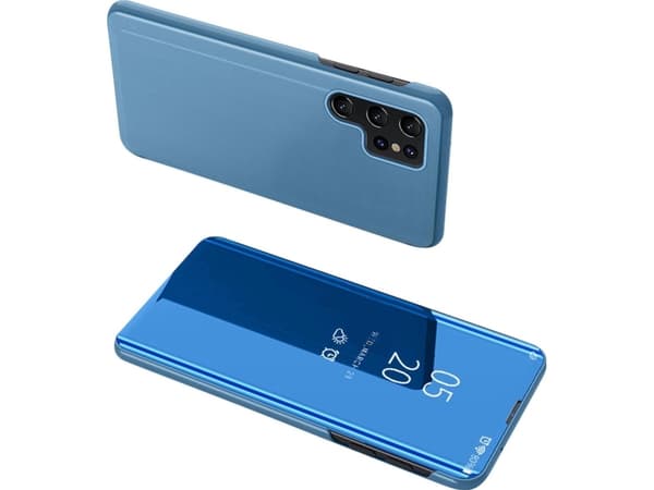Clear View Kotelo Samsung A05s flip cover - sininen