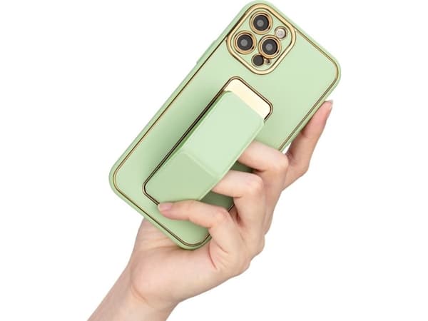 Hurtel New Kickstand Case-deksel til iPhone 12 Pro med stativ, rød