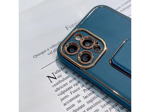 Hurtel New Kickstand Case-deksel til iPhone 13 Pro Max med stativ blå
