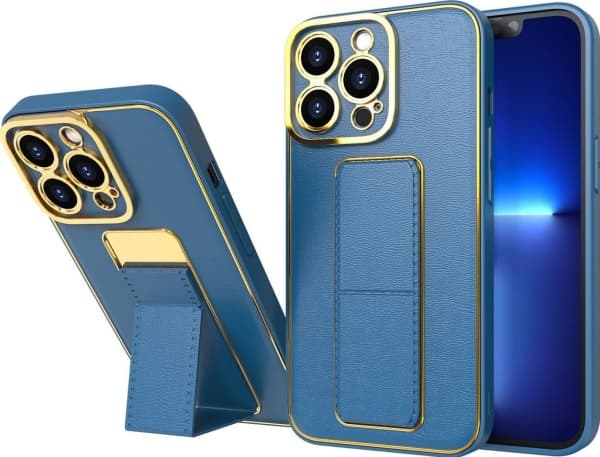 Hurtel New Kickstand Case-deksel til iPhone 13 Pro Max med stativ blå