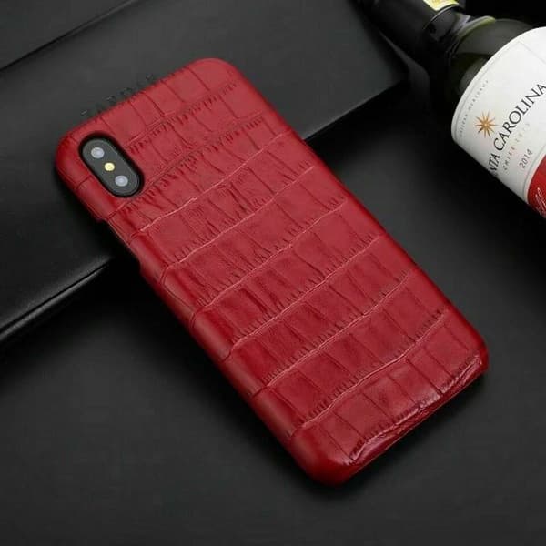 Nahkakotelo iPhone XS Maxille, punainen