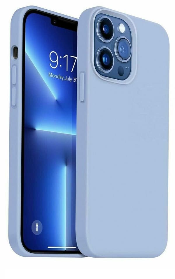 Silikonskal till Iphone 14, Ljusblå
