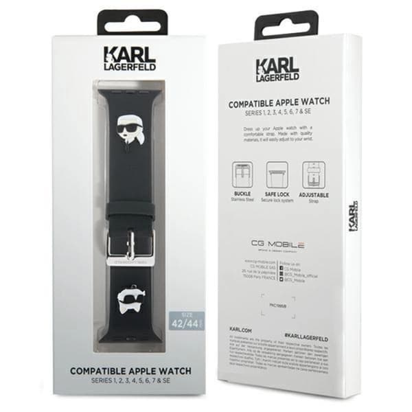 Karl Lagerfeld Apple Watch (42/44/45/49mm) Armband Karl&Choupette Head