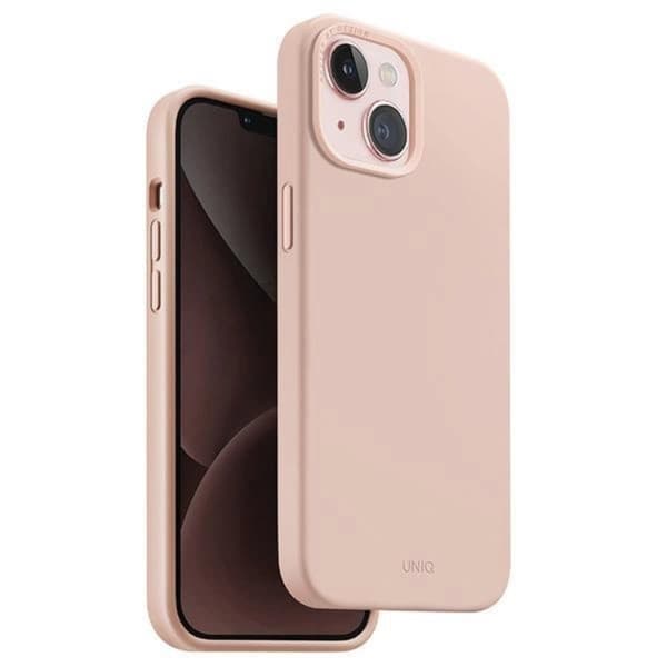 Uniq iPhone 15 Mobilskal Magsafe Lino Hue - Rosa