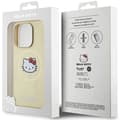 Miniatyrbild 8 av 8: Hello Kitty iPhone 13 Pro/13 Mobilskal Magsafe Läder Kitty Head - Guld