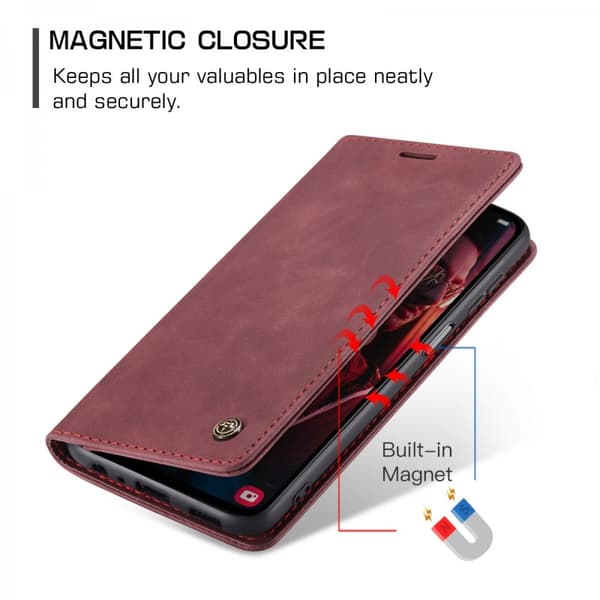 CaseMe Slim Plånboksfodral Samsung Galaxy A15 Röd