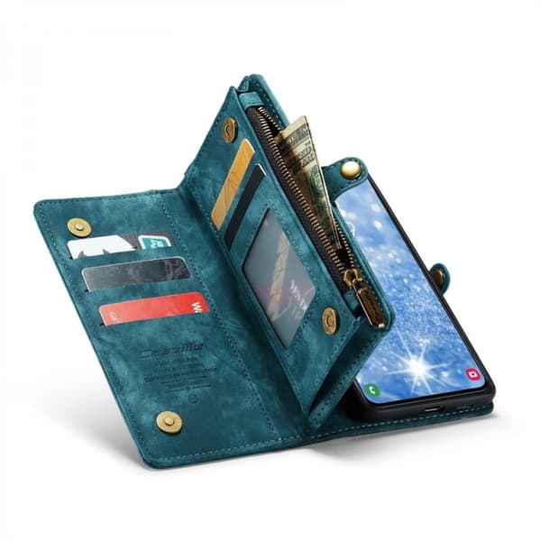 CaseMe Multi-Slot 2 i 1 Plånboksfodral Galaxy S24 Blå