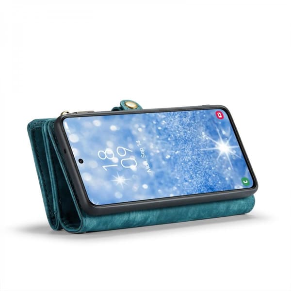 CaseMe Multi-Slot 2 i 1 Plånboksfodral Galaxy S24 Blå