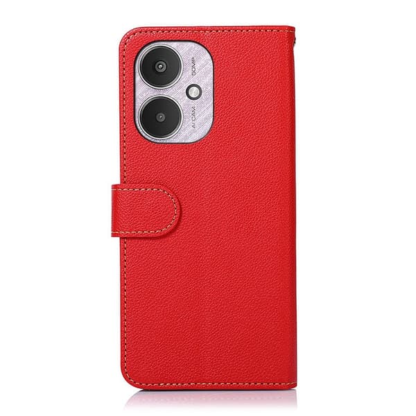 KHAZNEH Plånboksfodral till Xiaomi Redmi 13C - Röd-Svart