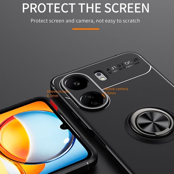 Til Xiaomi Redmi 13C Hybrid Shell fingerring metalplade