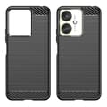 Miniatyrbillede 1 af 7: Til Xiaomi Redmi 13C Carbon fiber tekstur Cover Back - Sort