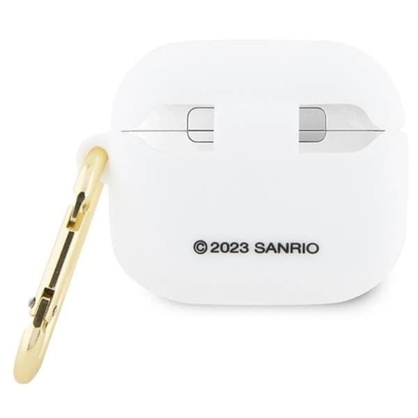 Hello Kitty AirPods 3 Skal Silikon 3D Kitty Head - Vit