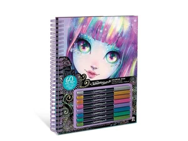Nebulous Star Black Pages Coloring Book - Isadora