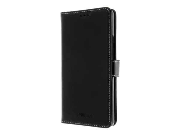 Insmat Exclusive - Lommebok for mobiltelefon - ekte skinn, polykarbonat, kartong+papir+aluminiumsfolie - svart - for Google Pixel 7a