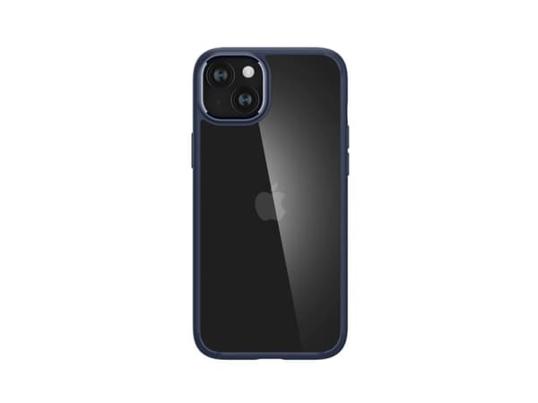Spigen Crystal Hybrid, Omslag, Apple, iPhone 15 Plus, 17 cm (6.7"), Marinblå, Transparent
