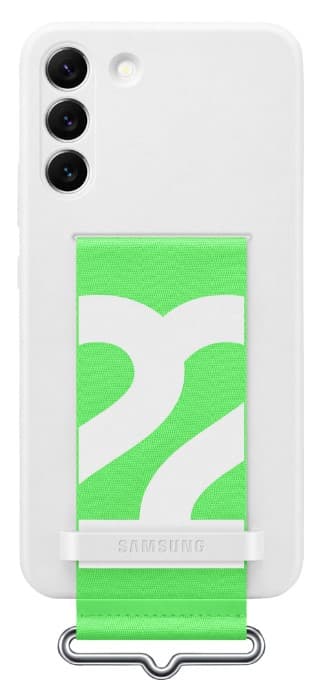 Samsung S22+ Sil Cover w/Strap White
