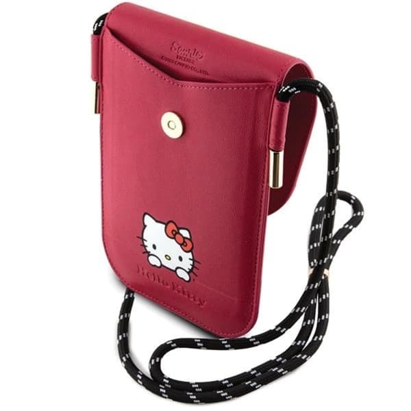 Hello Kitty Halsbandsfodral Läder Daydreaming - Röd