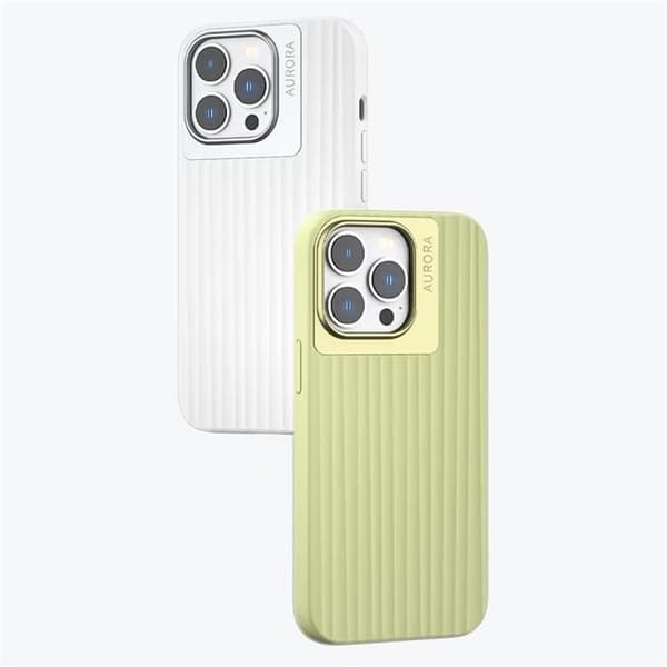 iPhone 15 Pro Max Mobilskal Aurora Stripes - Vit