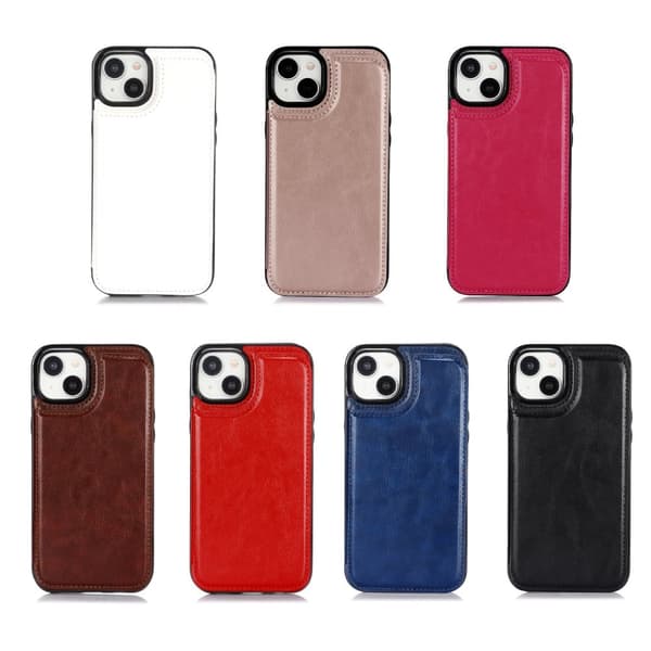 Iphone 15 - Läder Fodral med 3-kortfack