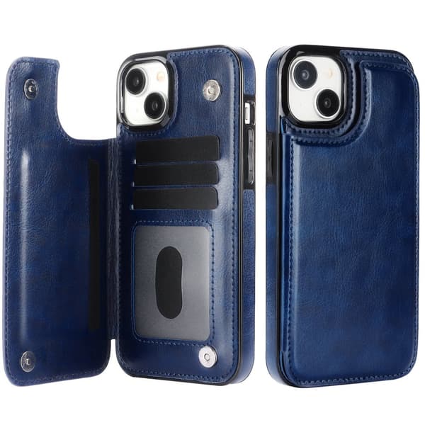Iphone 15 - Läder Fodral med 3-kortfack