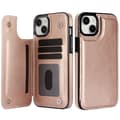 Miniatyrbild 5 av 11: Iphone 15 - Läder Fodral med 3-kortfack