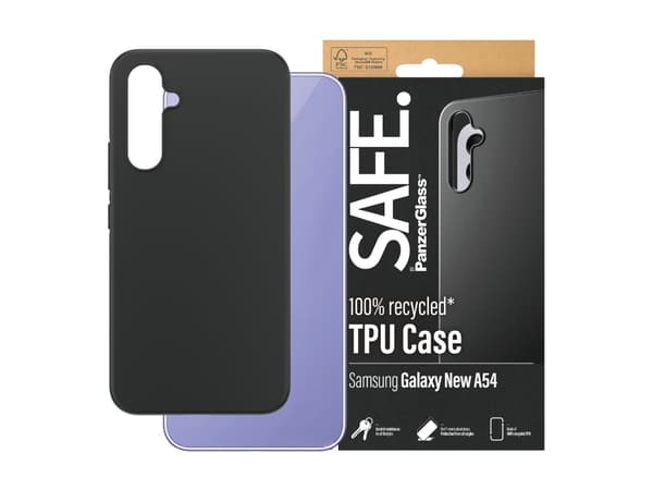 SAFE. by PanzerGlass - Baksidedeksel for mobiltelefon - selvhelbredende TPU -  Samsung Galaxy A55 svart