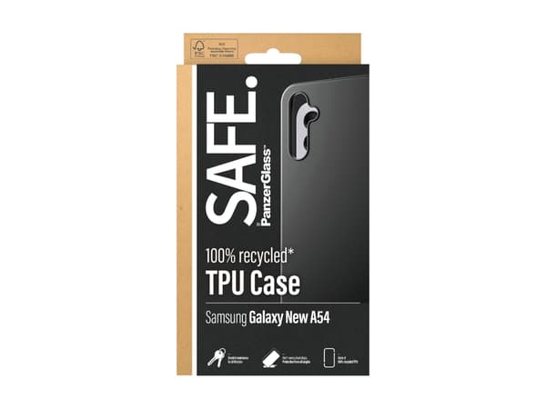 SAFE. by PanzerGlass - Baksidedeksel for mobiltelefon - selvhelbredende TPU -  Samsung Galaxy A55 svart