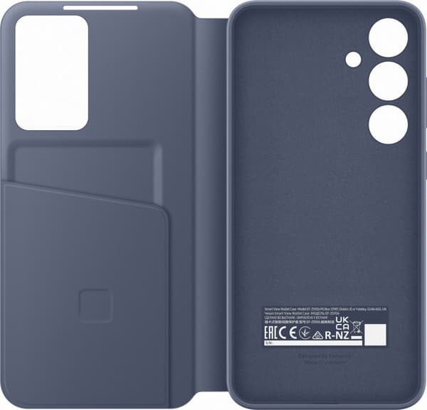 Samsung Galaxy S24+ Clear View Wallet Cover -suojakotelo, violetti