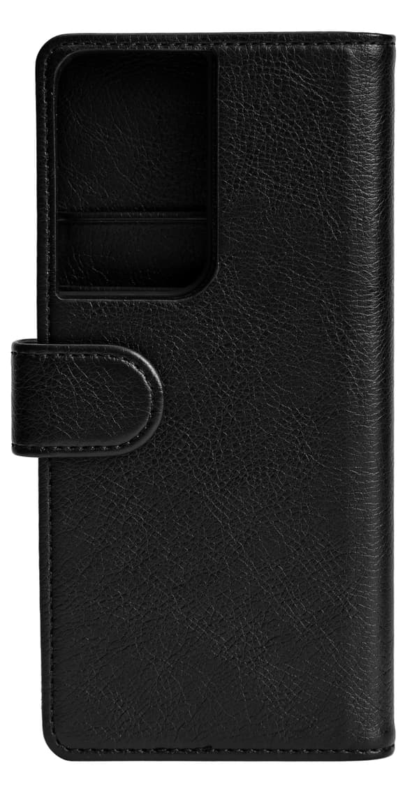 Essentials Samsung S21 Ultra PU wallet, detach, 3 card, Black