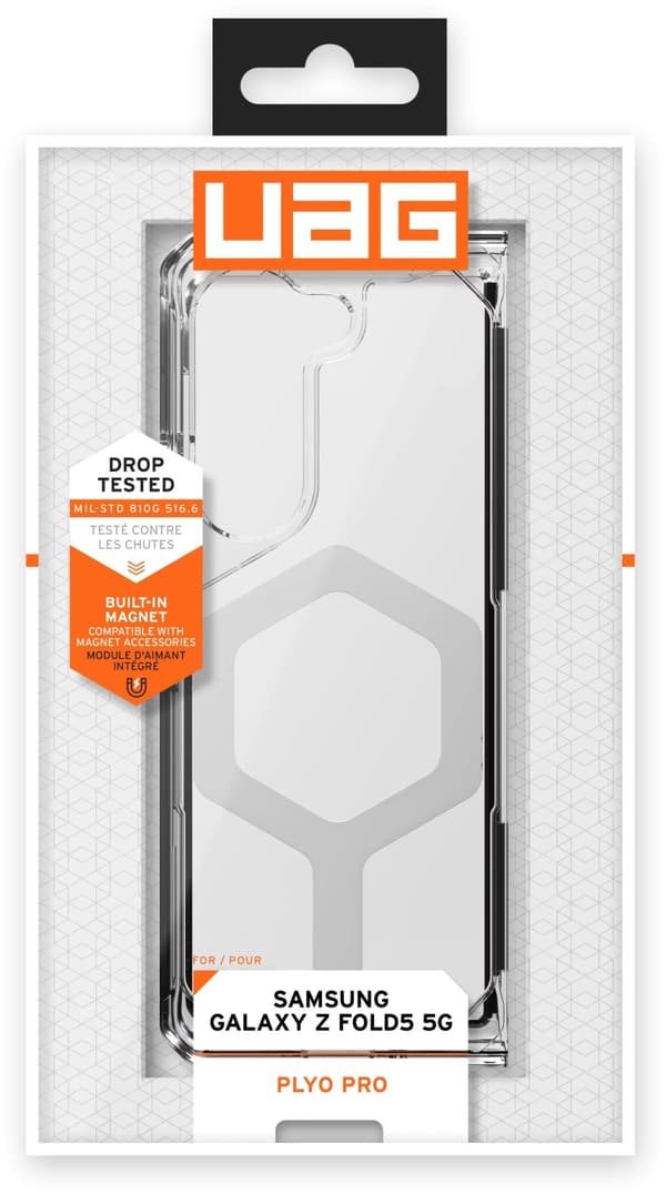 Urban Armor Gear Samsung Galaxy Z Fold5 Plyo Pro, Ice/Silver