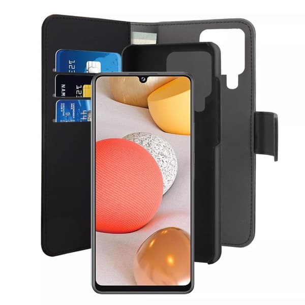 Puro Samsung Galaxy A42 5G EcoLeather Wallet Detach black