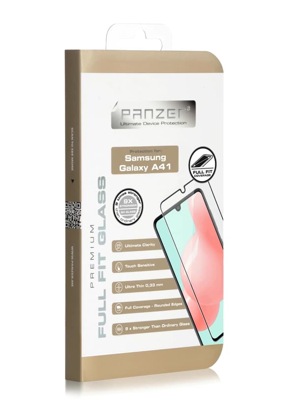 Panzer Samsung Galaxy A41, Full-Fit Glass, Svart